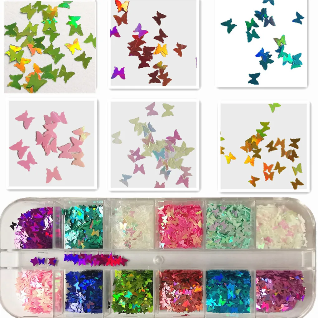 Color Nail Sequin Artificial Nail Glitter for Party Women Makeup DIY Decoration Tool Type 2