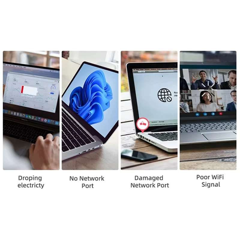 EF-2 In 1 USB C Network Card With PD 60W Fast Charging Port 1000Mbps Type C To Ethernet RJ45 Lan Gigabit Adapter For PC