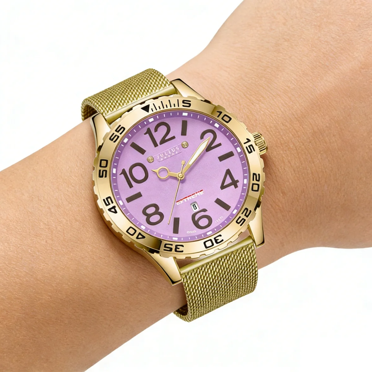Top Julius Man Men\'s Male Wrist Watch Japan Quartz Hours Auto Date Week Fashion Leather Boy Retro Birthday Gift No Box