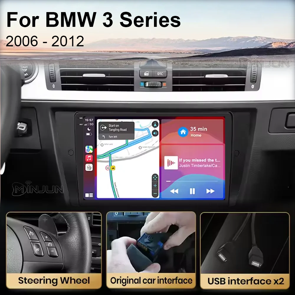 Picture 6: Car Radio For BMW 3 Series E90 E91 E92 E93 2006 - 2012 Multimedia Player Wireless Android 15 Auto Carplay Qualcomm 4G DSP 2 Din