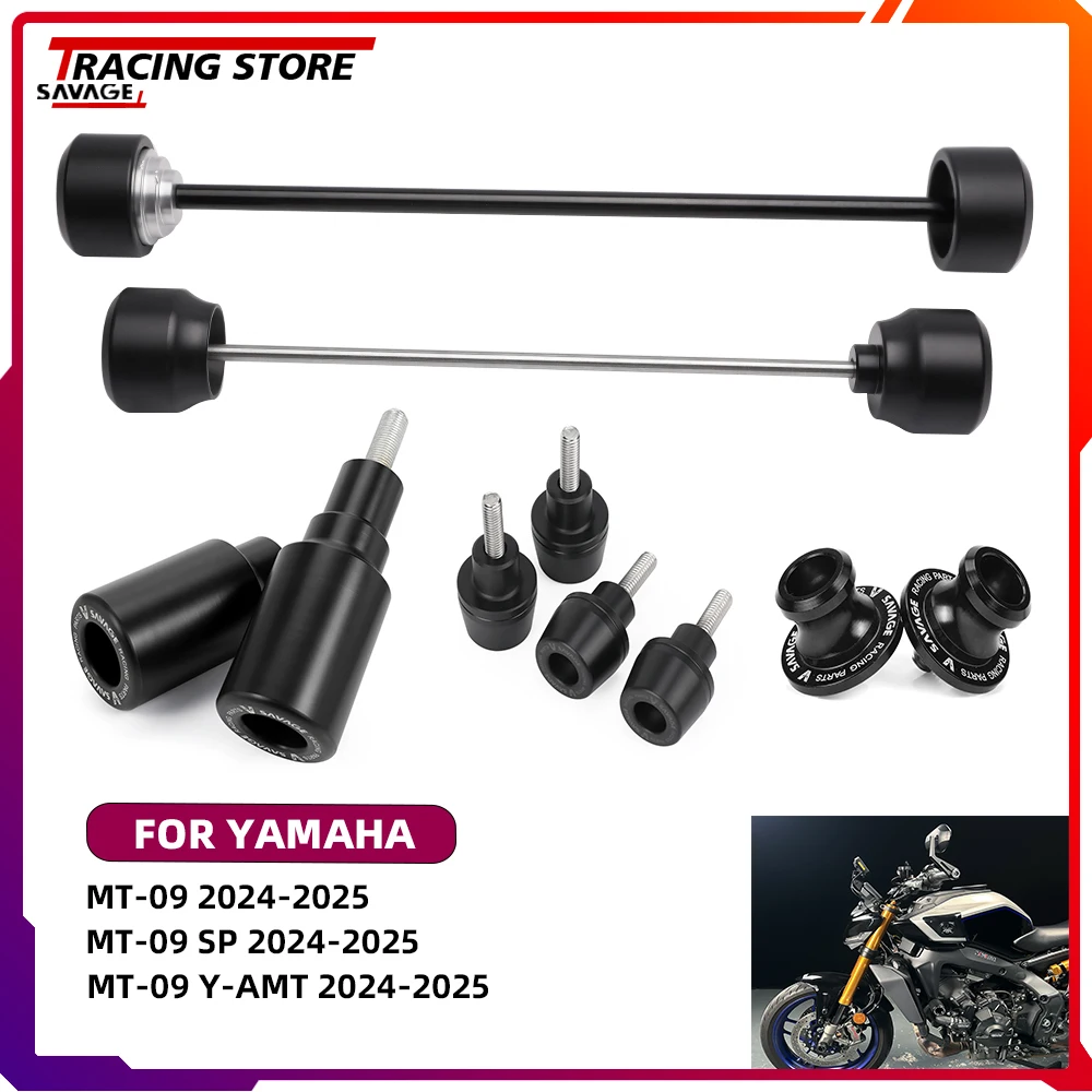 

Wheel Axle Spindle Fork Slider Guard For Yamaha MT-09 Y-AMT SP Frame Sliders Crash Protector Mudguard Screw Spools Sliders MT09