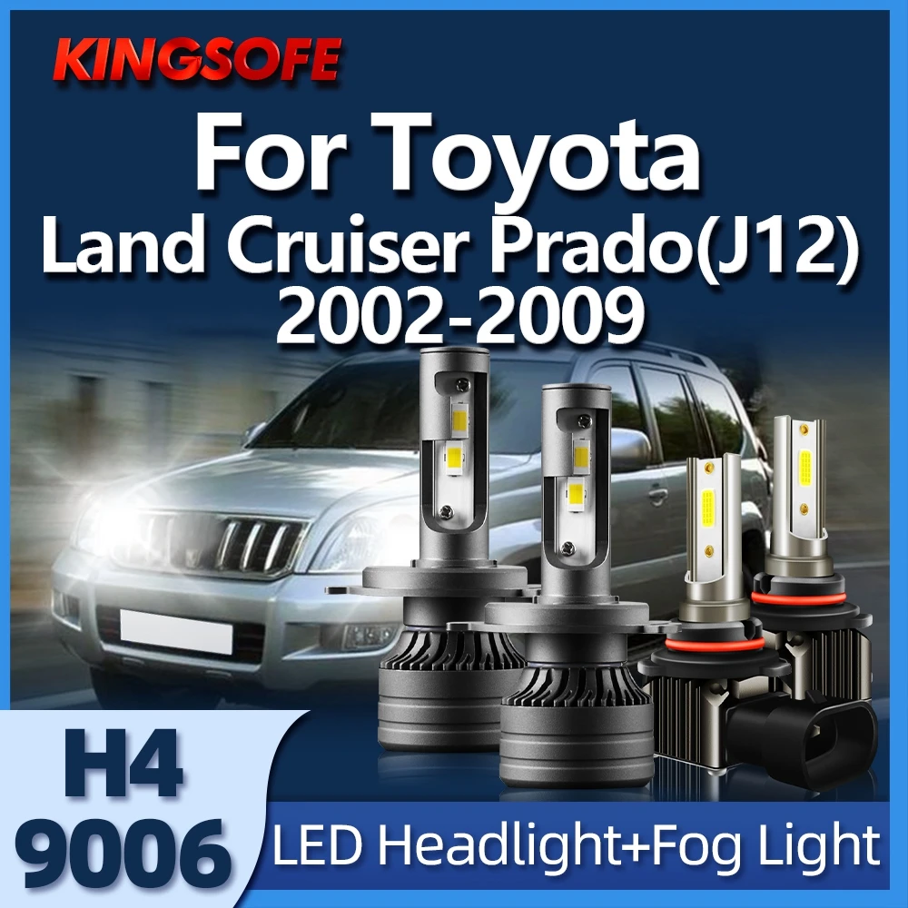 

LED Car Lights Canbus Bulbs 9006 Auto Headlight 6000K For Toyota Land Cruiser Prado(J12) 2002 2003 2004 2005 2006 2007 2008 2009