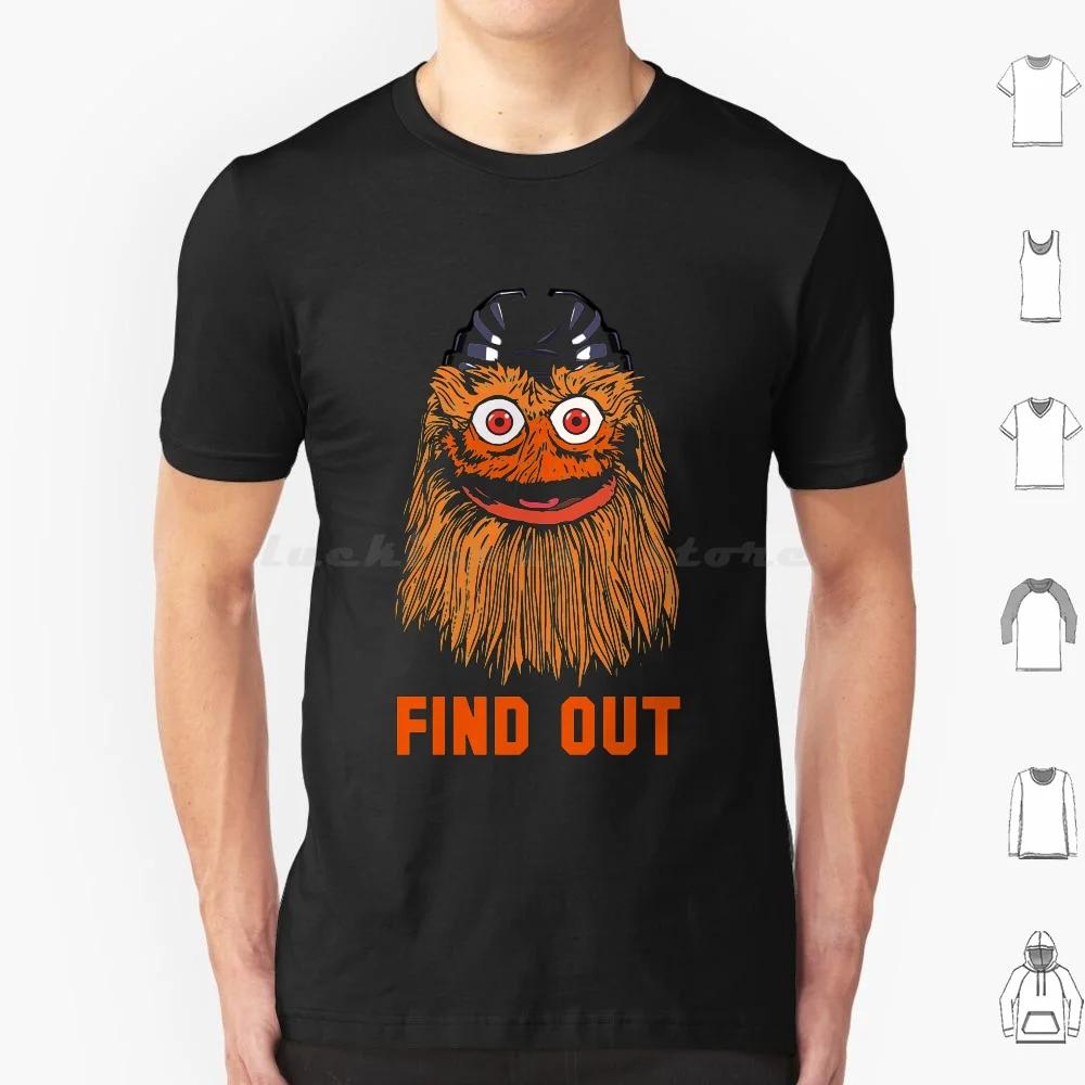 Find Out T Shirt 6xl Cotton Cool Tee Gritty Find Out Flyers Funny Hockey Meme Philadelphia Gritty Mascot Libtard Libtards Anti