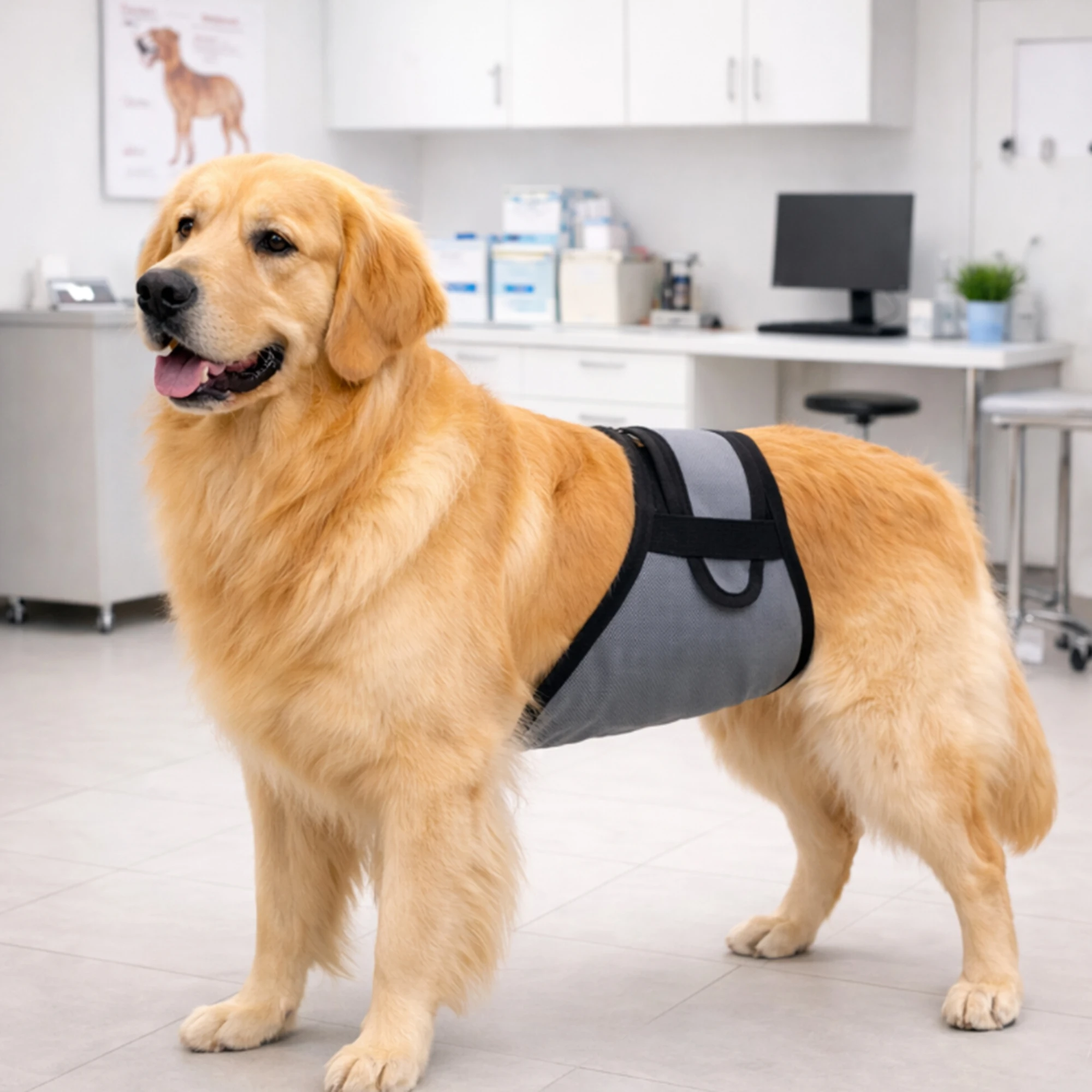 Pantalones Sanitarios para Perros Machos, para el Periodo de Celo, Anti-Harceleos, Ajustables, para Golden Retriever, Labrador, Perros Pequeños, Medianos y Grandes