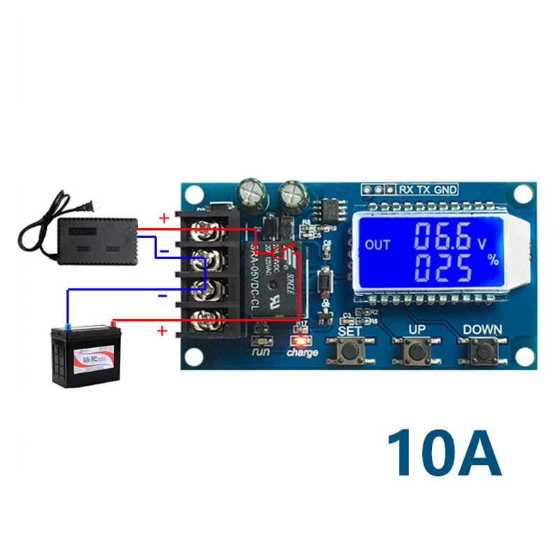 6-60v 30A 10A Lead-acid Solar Battery Charge Controller Protection Board Charger Time Switch 12v 24v 36v 48v Battery Capacity