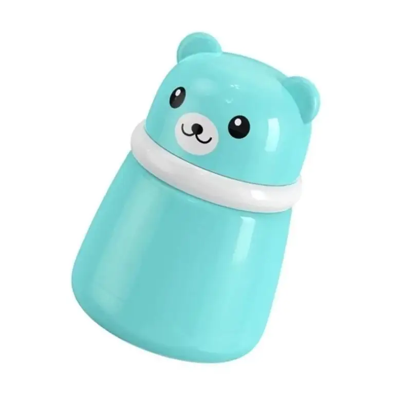 U13F صندوق منتفخ لبودرة الأطفال لطيف على شكل دب، تخزين آمن، منتفخ ناعم للعناية بالرضع #4