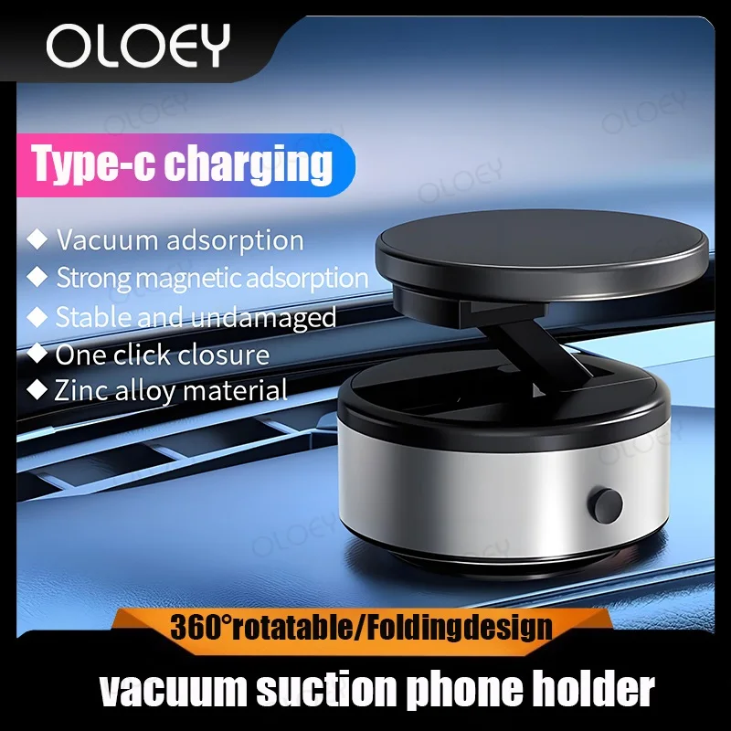 X10 New vacuum phone holder Suction Cup Folding Car Phone Stand Navigation Stand Suitable for iPhone 12/13/14/15 Series Models