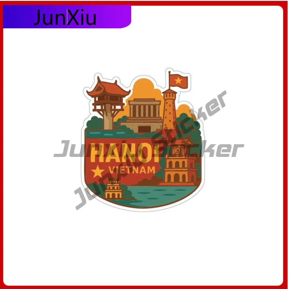 

Hanoi Vietnam City Sticker Decorative Vinyl Decal Waterproof Accessories Suv Window Motorcycle Bumper Truck Custom Decals With