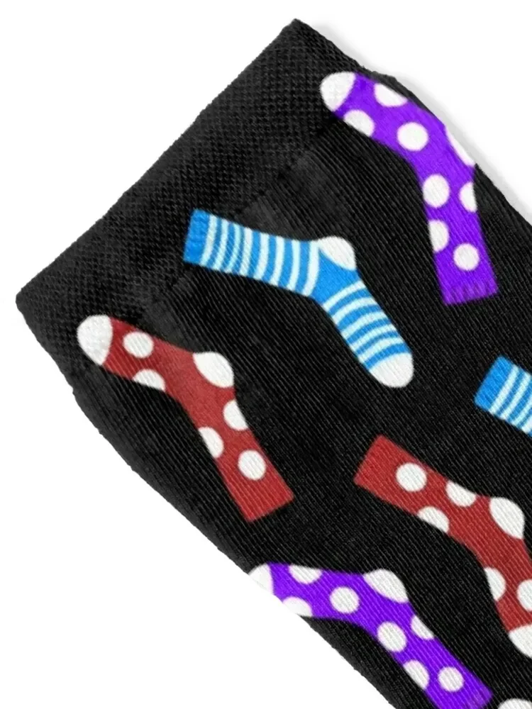 Odd Sock Print - Black Socks Novelties sheer short gifts Men's Socks Luxury Women's