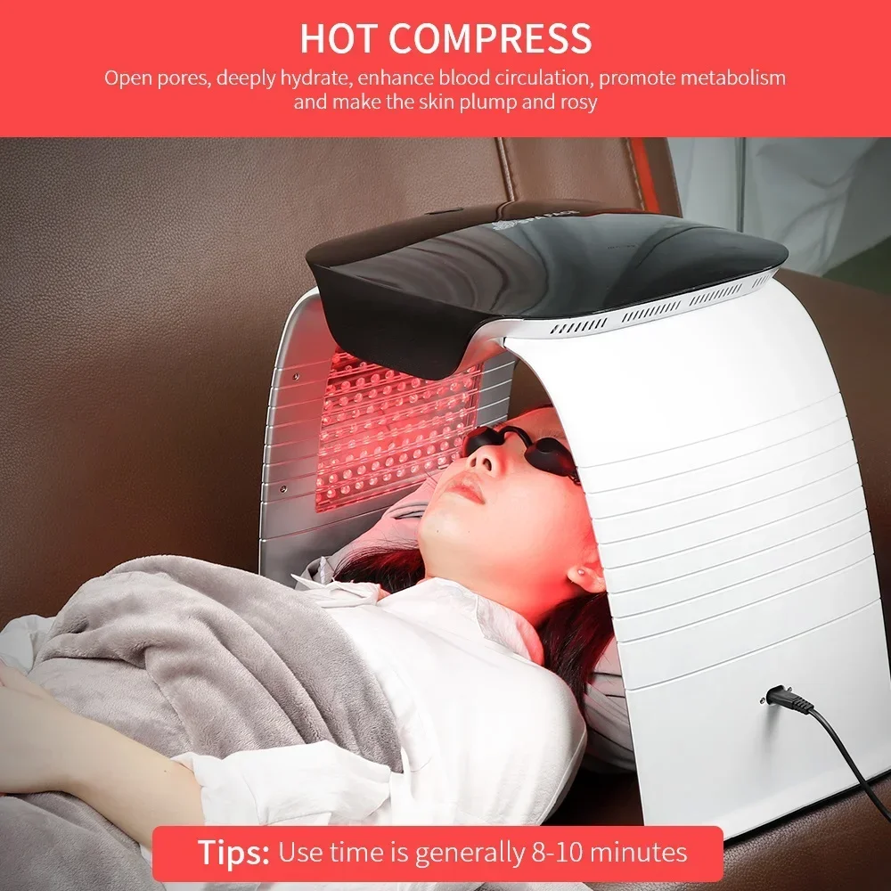 PDT LED Photodynamic Mask Device for Skin Care/Facial Light Therapy Beauty Machine/Foldable Lamp Treatment for Salon Home Use