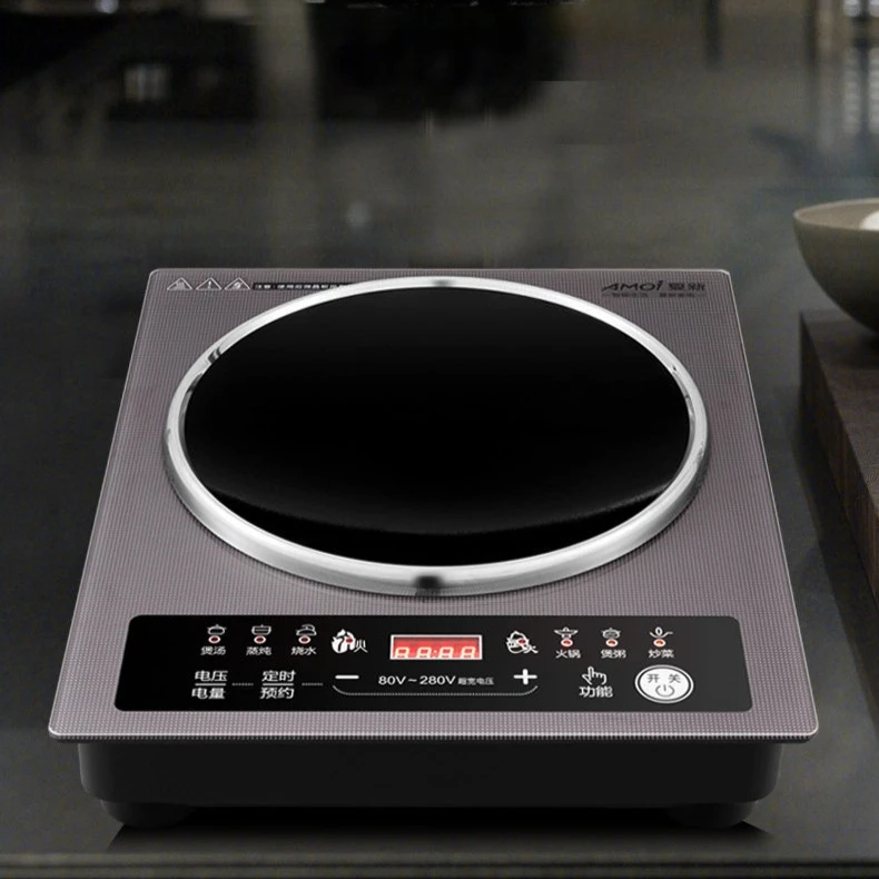 Concave induction cooker household high power 3500w hot stir fry commercial wok integrated electric wok