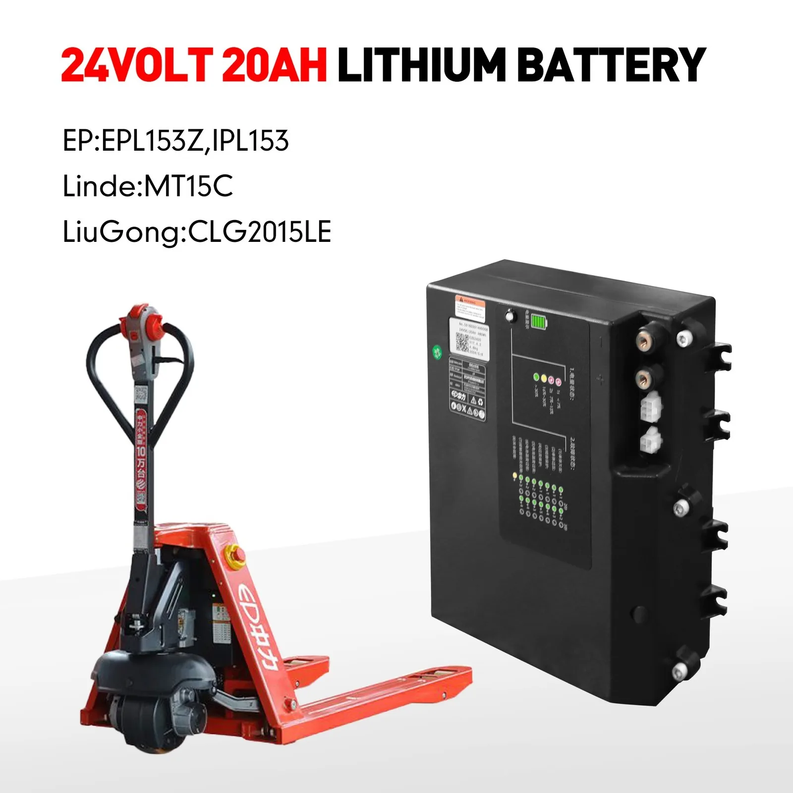 24V 20Ah lithiumbatterij voor EP EPL153Z / Linde MT15C elektrische pallettruckjack