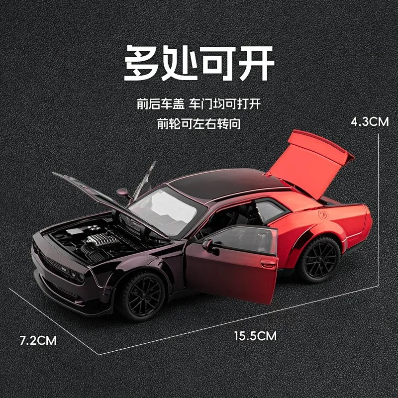 1:32 Challenger SRT Hellcat Widebody Modified Vehicles Alloy Metal Diecast Model Car Home Trendy Ornaments & Computer Desk