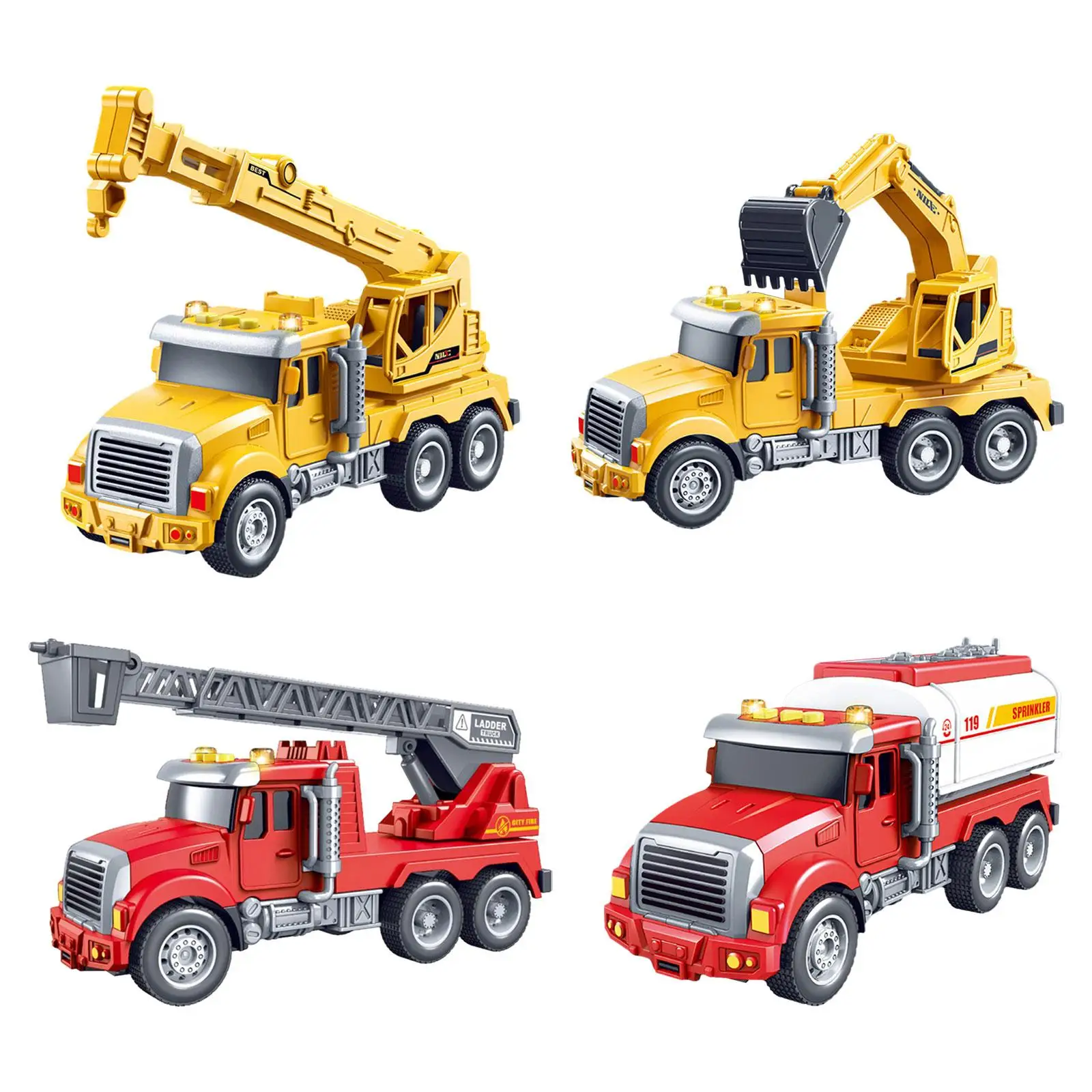 Engineering Trucks Toy Heavy Transport Car Truck Construction Vehicles Kids