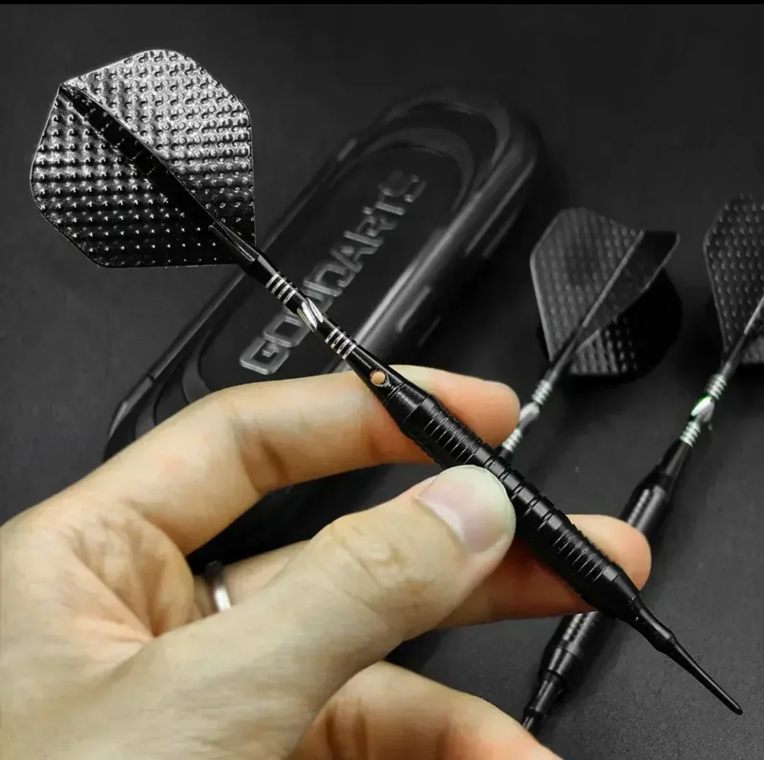 18 g Darts mit weicher Spitze, professionelles Dart-Set mit Kunststoffspitze für den Innenbereich, für elektronische Dartscheiben-Spiele, Aufbewahrungsbox aus Kunststoff, 3 Stück