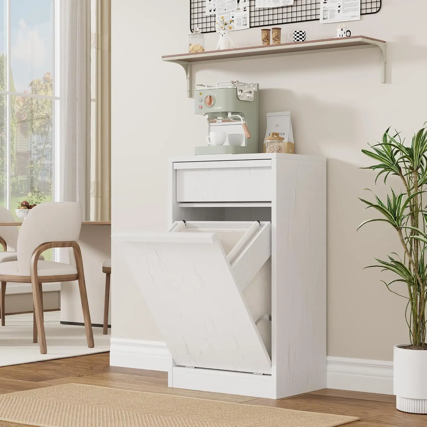 Single Tilt Out Laundry Hamper, Kitchen Trash Can Cabinet, Customized