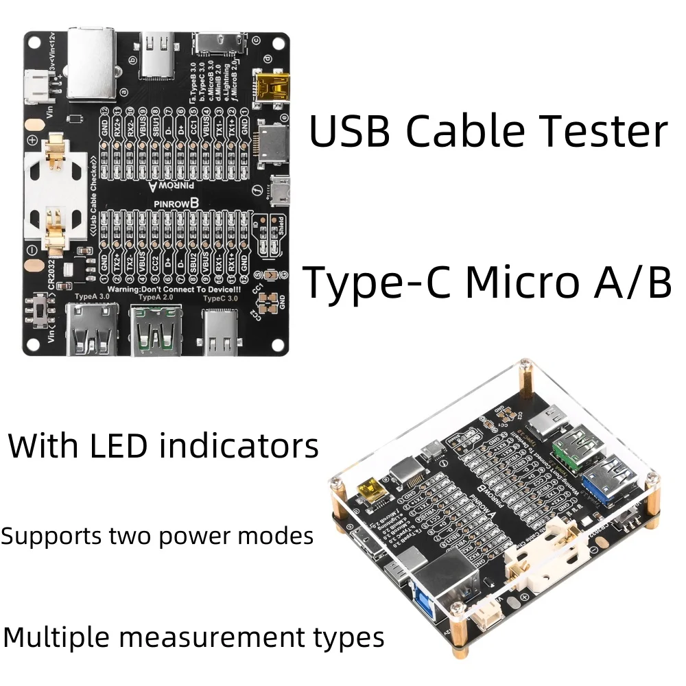 Data Cable Detection Board USB Cable Tester Short Circuit On-Off Switching For iOS Android Type-C Test Board Tool