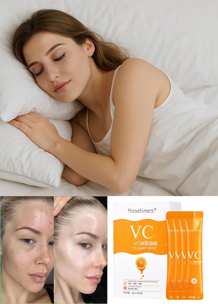 

Vitamin C Sleeping Masks Beauty Face Moisturizing Skin Rejuvenation Firming Disposable No-wash Facial Mask for Face Care
