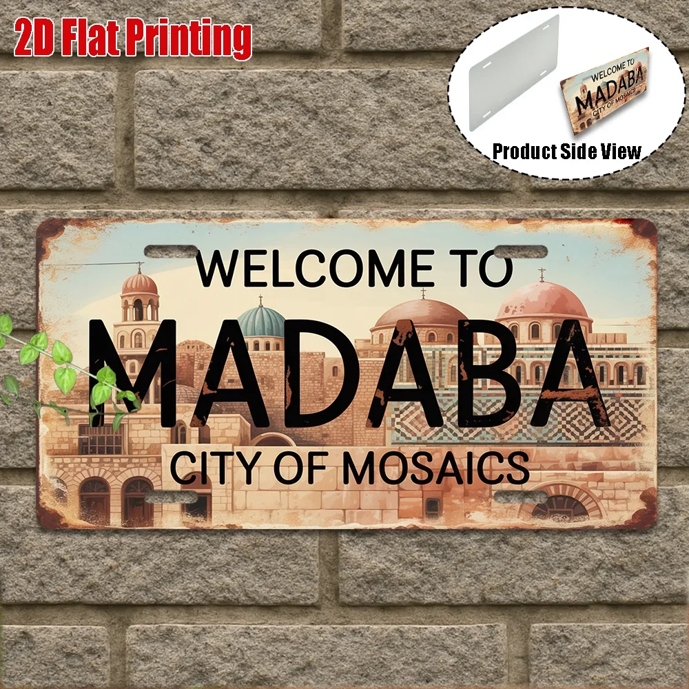 2D Flat-A Vintage Metal Sign for Decorative Purposes Only,Suitable for Outdoor Plaques And Wall Decor.Welcome to The Madaba S