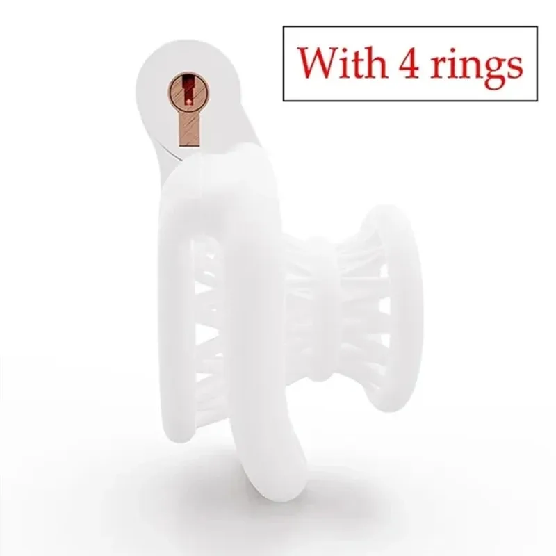 Resin Negative Chastity Cage for Men Sissy Lightweight Cock Lock with 4 Size Penis Rings Lock Device BDSM Adults Sex Toys Shop