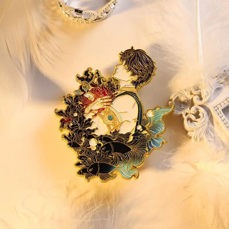Amour et espace profond Rafayel thème jeu d'anime Doujin Badge en métal broche vêtements cartable pendentif accessoires Cosplay cadeau