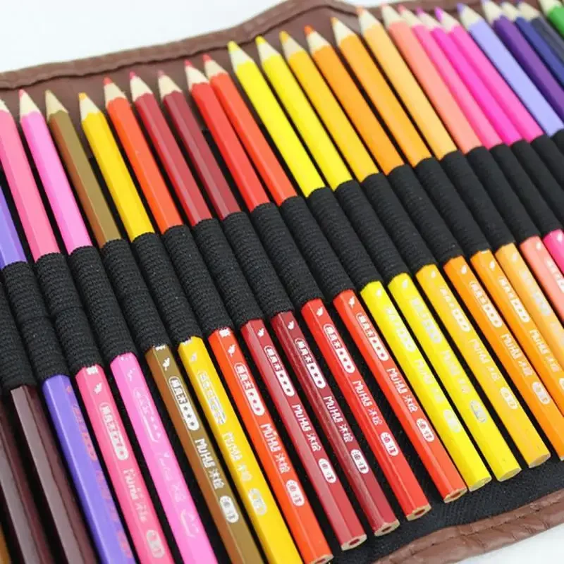 48 Colour Watercolour Pencil Set Professional Artist Grade High Quality With Pencil Holder Sharpener & Brush