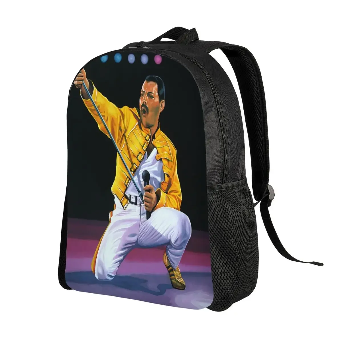 Custom 3D Printing Freddie Mercury Backpacks for Boys Girls School College Travel Bags Men Women Bookbag Fits 15 Inch Laptop