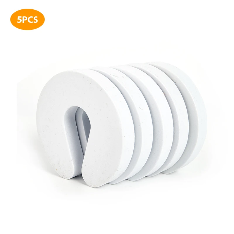 5PCS Safety Finger Foam Door Stopper Locks Children Protection C Shape Door Clip