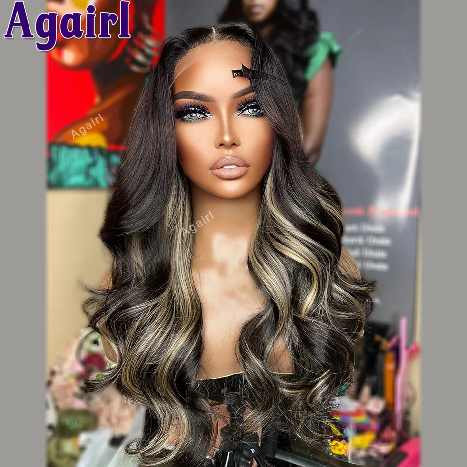 

Highlight Blonde Colored Body Wave Lace Front Wig 13X6 13X4 Lace Frontal Human Hair Wig for Women 32 30Inch 6X4 Lace Closure Wig