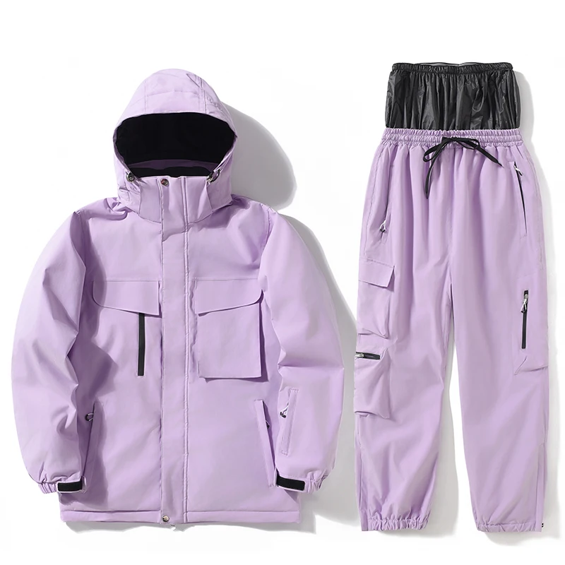 Abbigliamento da sci per donna e uomo, giacca da sci, set di tute da snowboard, giacca e pantaloni da sci, tuta sportiva invernale all'aperto, unisex