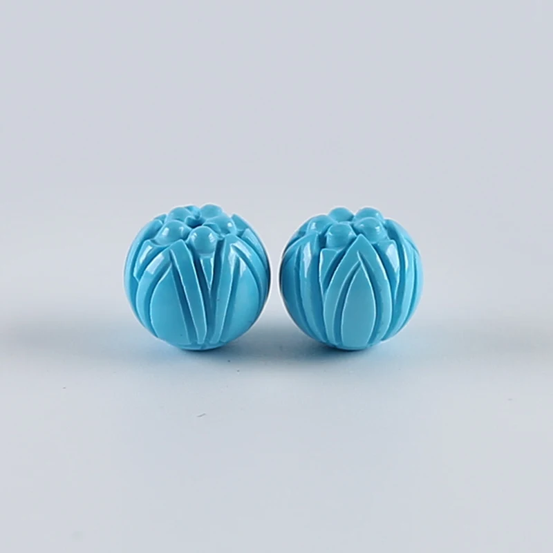 Howlite Carving Flower Bud Earrings Beads For Womens,Gift DIY Semiprecious Stone Jewelry Accessories