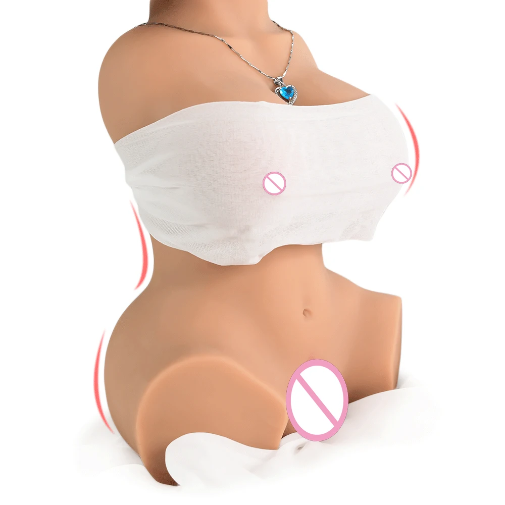 2.5KG Split-Leg TPE Torso Male Masturbator with Realistic Vagina Soft Body Adult Sex Toy for Men