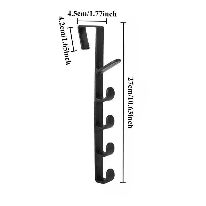 1PC Behind the Door Coat Hook Hanger Behind the Door Cabinet Wardrobe Dormitory Door Hook Storage Rack