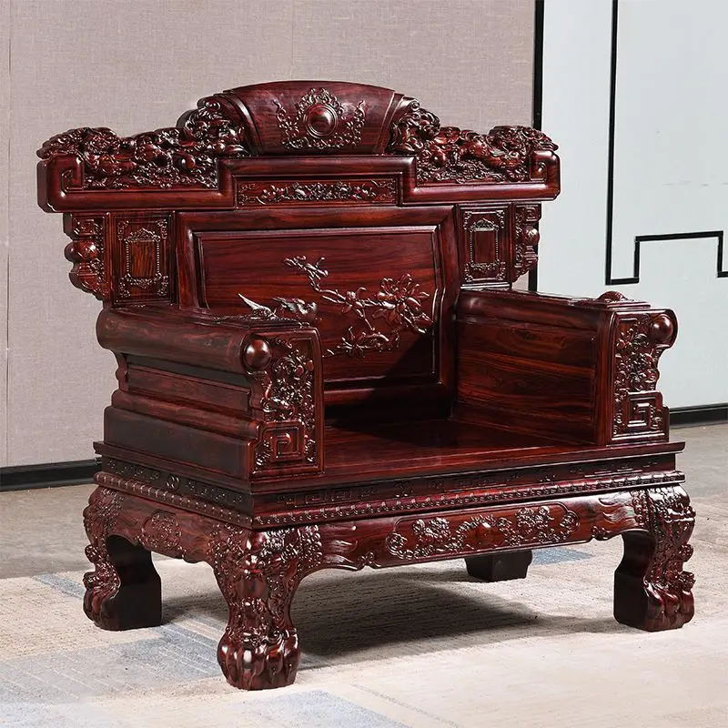 Mahogany sofa Chinese living room broad-leaved yellow sandalwood Ming and Qing classical sofa