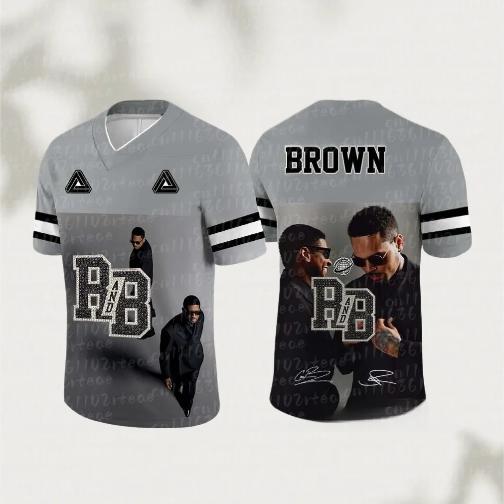 American Singer Chris Brown 3D Printed Sports Top Tee Fan Shirt Short Sleeve Sports Tees Family Matching