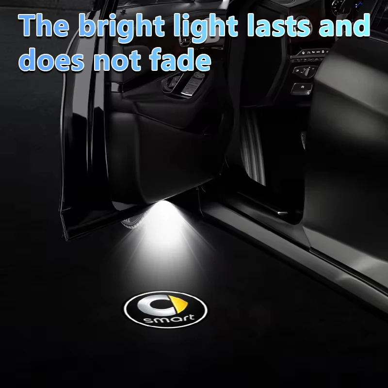 LED Door Projector Light Car Lighting SMART Logo For Smart 450 451 453 Fortwo Forfour Clubman Car Welcome Light Decorative Light