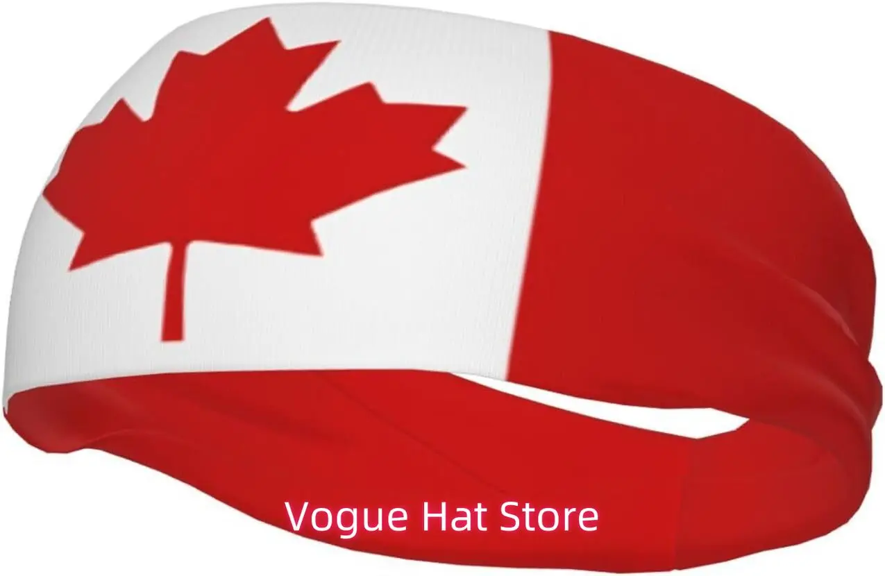 

Cute Flag Canada-11 Sweatband Sports Headband Hair Accessories for Women Men Running Cycling Yoga Fitness Workout