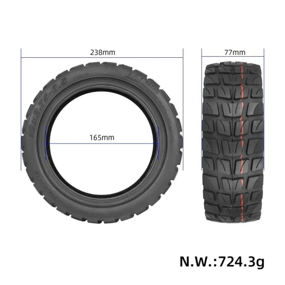 

10 Inch Anti-Slip Heavy Duty Pneumatic Tyre Replacement Parts 10x2.75-6.5 Off-Road Tire & Inner Tube Set for Electric Scooter
