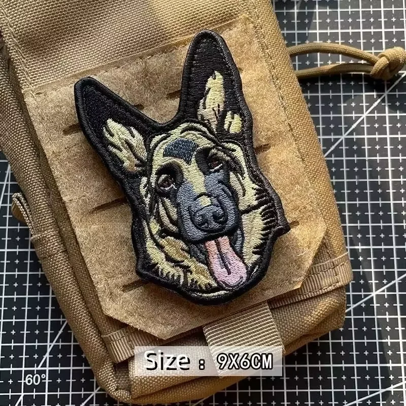 K9 Dog Morale Badge Tactical Patch Doberman Pinscher German Shepherd Dog Embroidered Armband Military Patches Backpack Sticker