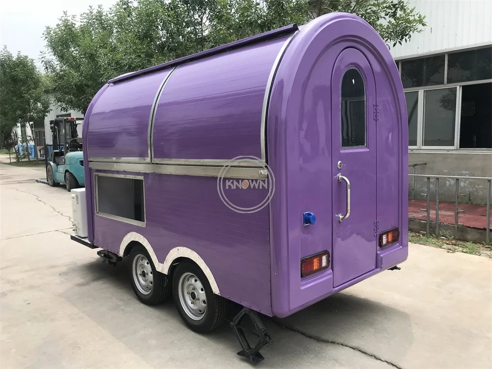 Mobile Coffee Shop Street Food Truck, Kiosque à crème glacée, Concession, Remorque de restauration rapide, Chariot à hot-dog, Entièrement personnalisé, Équipements