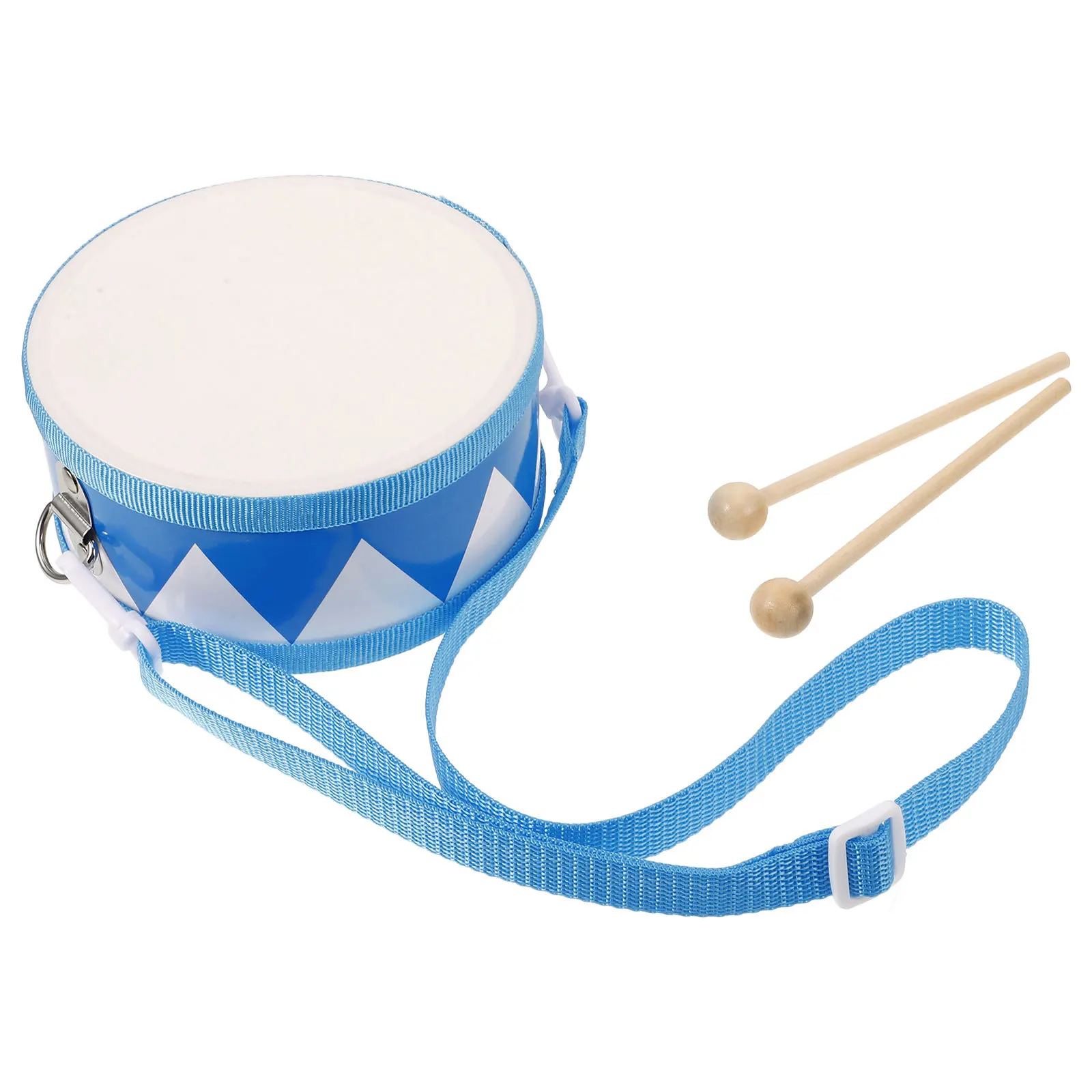 

1 Set Double-Sided Hand Percussion Drum Wooden Kids Drum Kit Blue Small Instrument For Early Music Education Toddlers School