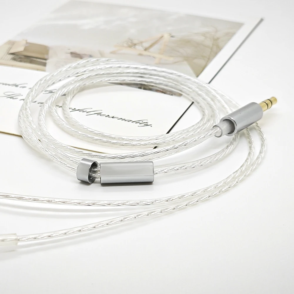 Cable de auriculares Milo 2,5/3,5/4,4mm MMCX/0,78 2 pines/QDC cobre Chapado en plata reemplazar Cable equilibrado mejorado