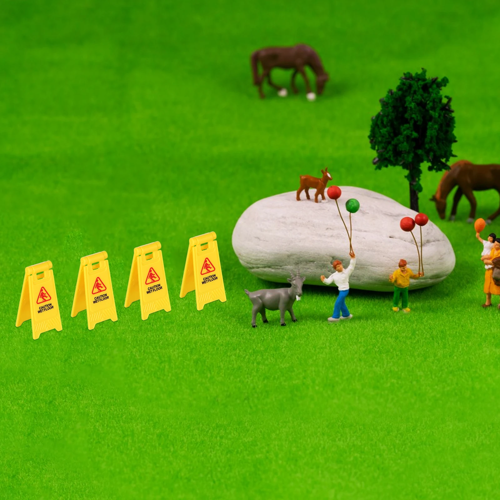 15 قطعة محاكاة حاجز الطريق الواقعي للأطفال محاكاة القيادة الصغيرة مجموعة إشارات المرور التعليمية مع الرمال البلاستيكية #4