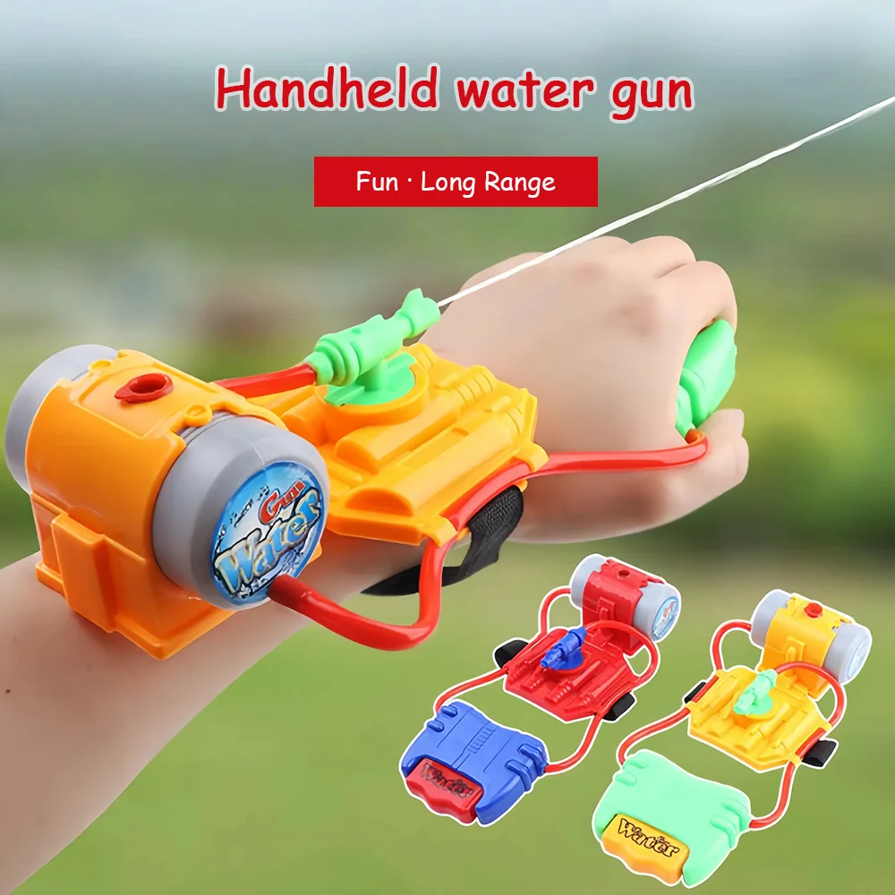 Pistola de agua con pulsera para niños – Squirt Blaster de largo alcance para piscina de verano, playa y juguetes acuáticos al aire libre, regalo perfecto para niños
