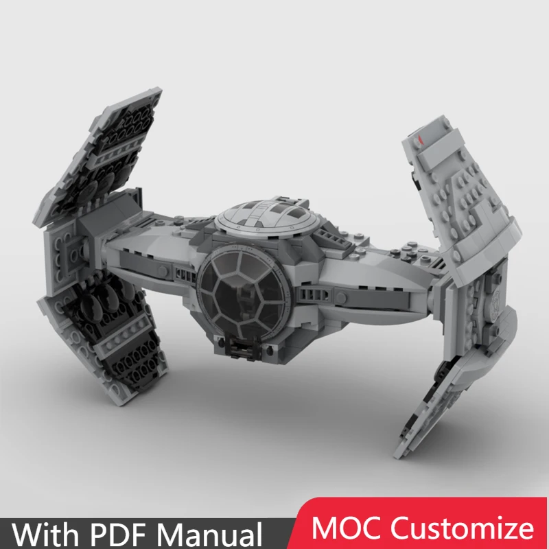 

378 шт., космическая серия MOC, самолет-истребитель, строительный блок, технология сборки, кирпичная игрушка для взрослых/детей, подарок на день рождения, Рождество