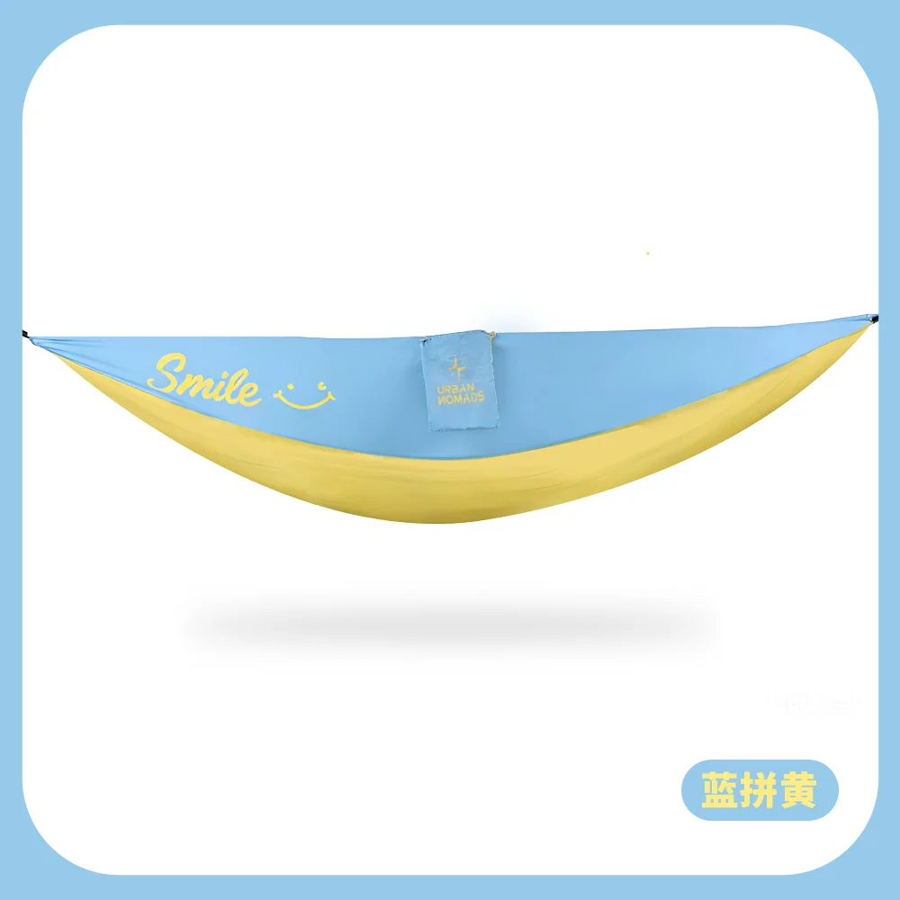 YJQ outdoor hammock anti-flip printed double portable camping swing indoor thickened