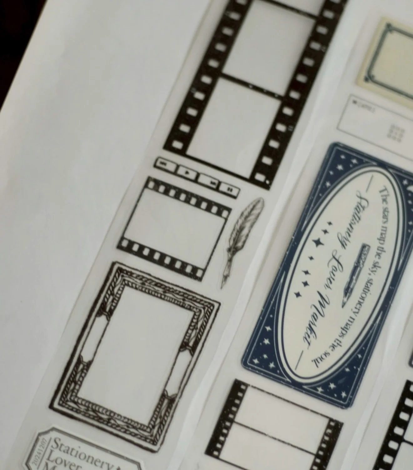 Afbeelding 7: Loidesign Vintage Starlight Cinema Washi PET-tape voor het maken van plannerkaarten, doe-het-zelf plan, decoratieve sticker