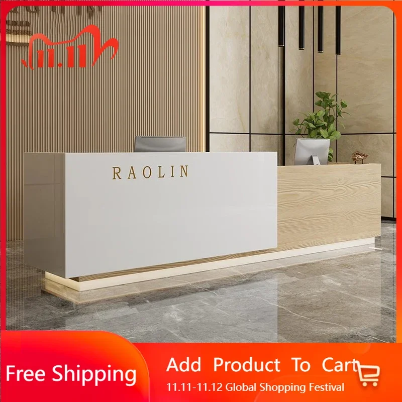 

Replica Advisory Reception Desk Modern Standing Register Reception Desk Office Industrial Simple Mostrador Unique Furniture