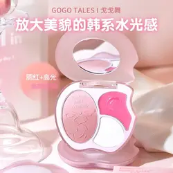 Gogotales All-in-one Natural Blusher Highgloss Water Matte Finish Facelift Pink Purple Expansion Color Low Saturation Policzek