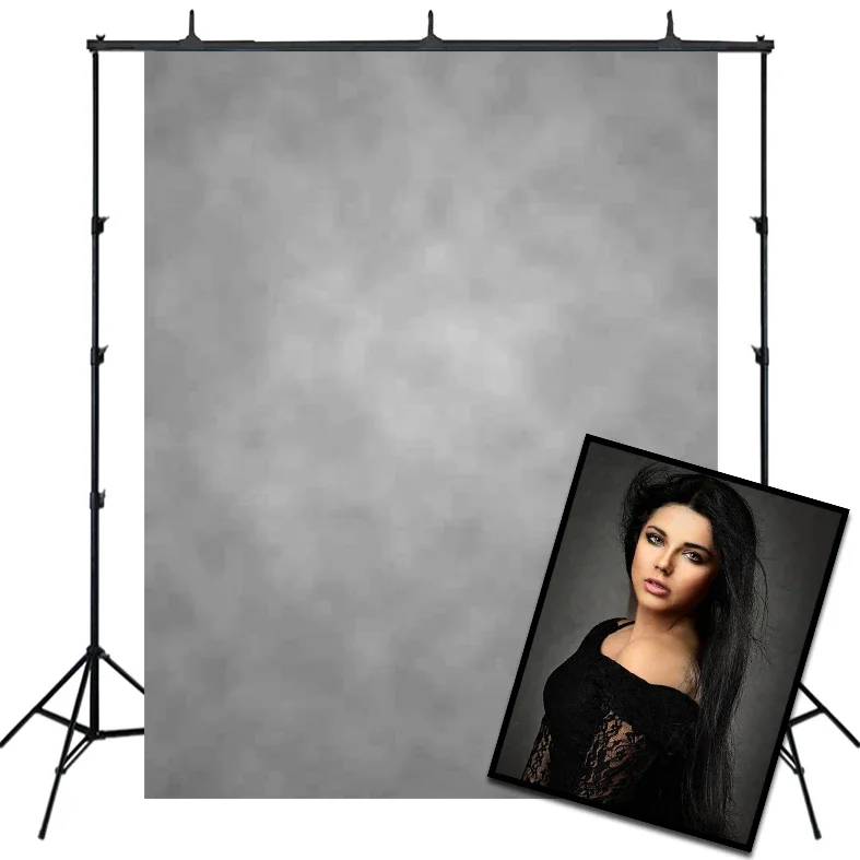 

Cotton Cloth Backdrops Model Photography Backgrounds Solid Grey Non-glare Backdrop Kids Family Portrait Photo Studio Props